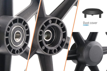Wiykkur 12 Inch Wheelchair Wheels Replacement (1 12 1/2 x 2 1/4" Black, Black