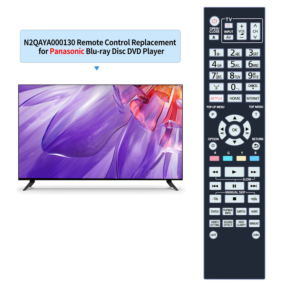 N2QAYA000130 For Panasonic Player Remote Control DMP-UB900