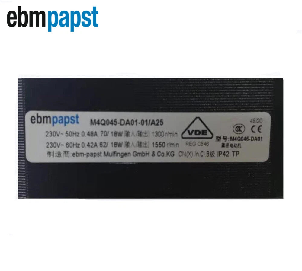 Ebmpapst Motor M4Q045-DA01-01/A25 230V 70/18W 0.48A Freezer/Condenser Fan Motor