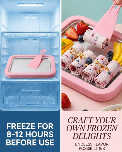 Rolled Ice Cream Maker, DIY Roll Tray normal, PINK