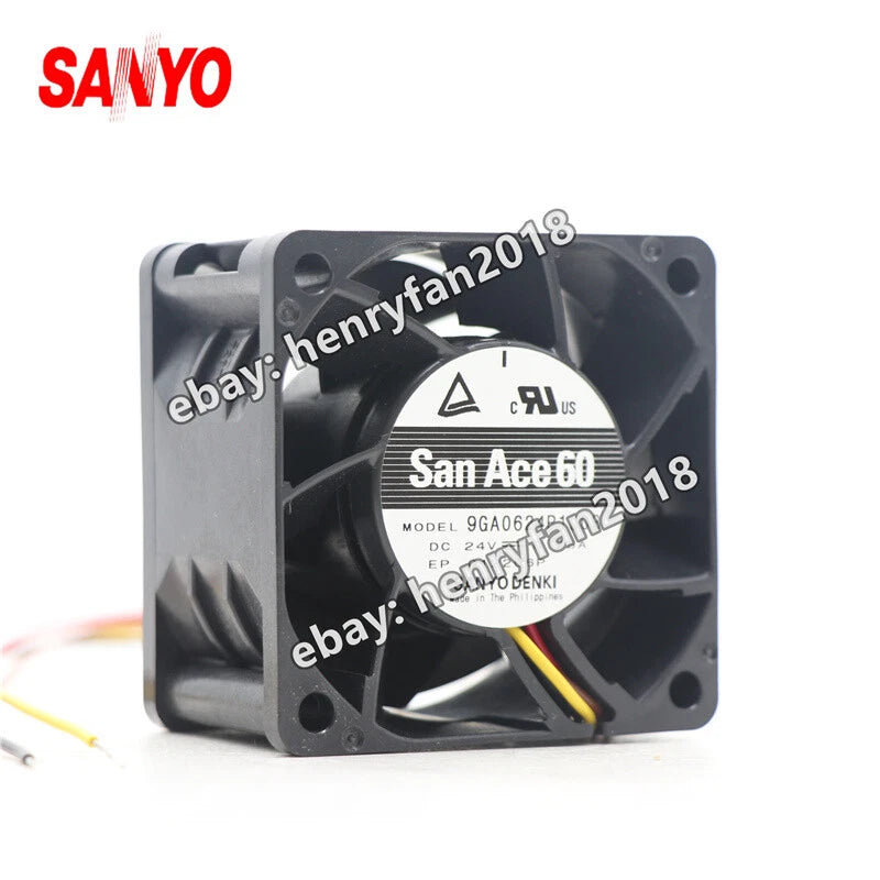 SANYO Denki 9GA0624P1J03 SanAce DC 24V 0.75A 60*60*38MM 4-wire PWM Cooling Fan
