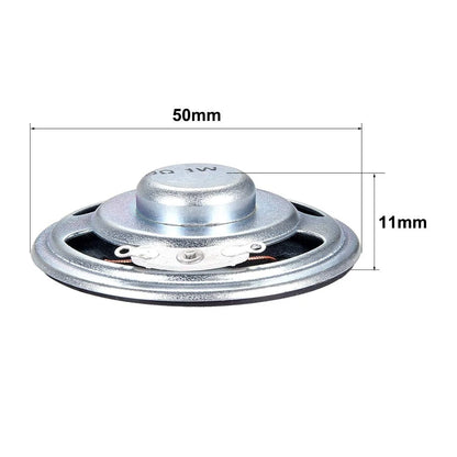 uxcell 1W 8 Ohm DIY Speaker 50mm Round Shape Replacement 1w 8 ohm 2pcs