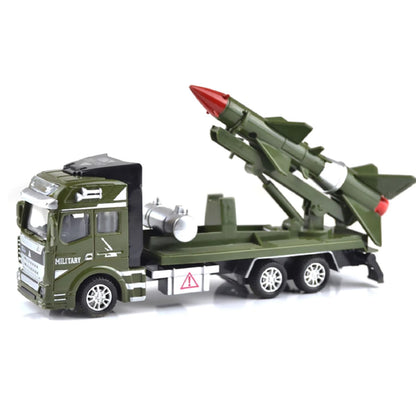 1:64 Pull Back Military Truck Car Model Collection Vehicle Toy Kids Gift Display