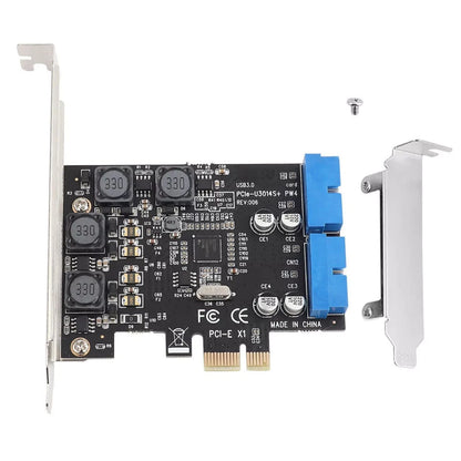 1*PCIE to Internal 2 Port 19Pin Header 4 Port USB 3.0 Expansion Adapter Card