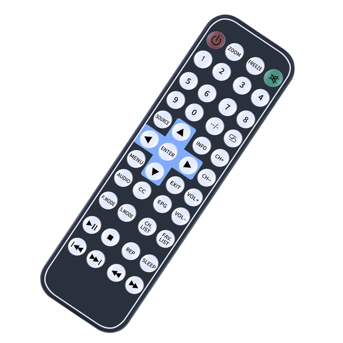 Remote Control For NAXA 7 Portable TV & Digital Multimedia Player NT-70