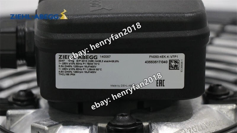 Zeihl-abegg Fan FN050-4EK.4I.V7P1 Axial Fan 230VAC 760W Air Conditioning Fan