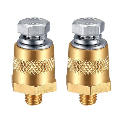 Positive Negative Battery Terminal Extenders Kit 2PCS Brass Connectors Car Auto