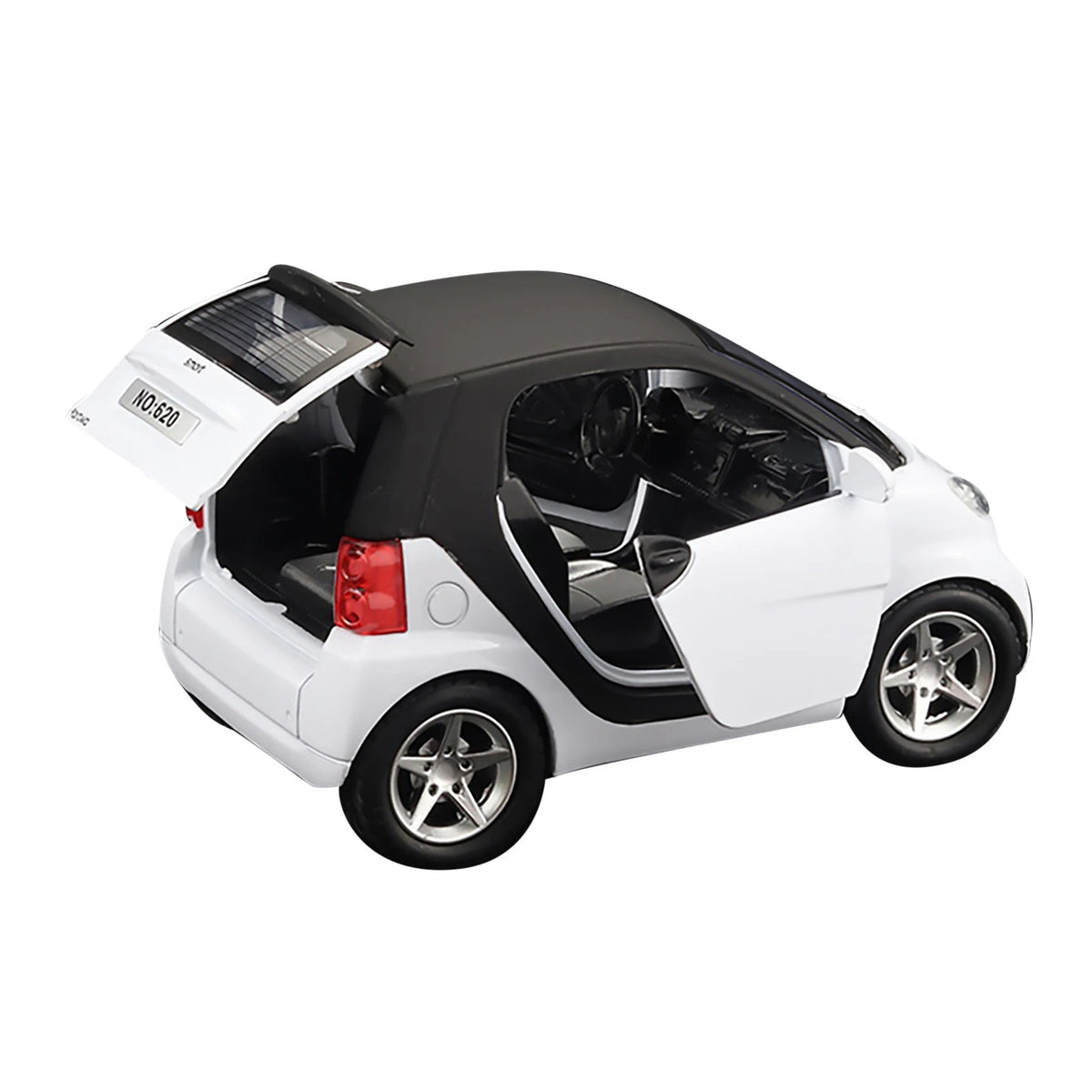 White 1:32 Pull-Back Model Car Metal Diecast Toy Vehicle Sound Light Kids Gift A