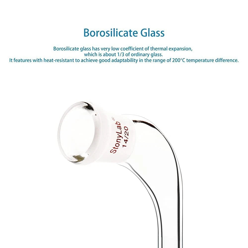 Stonylab Glass 105 Degree Angle Distillation 14/20 Joint, Joint