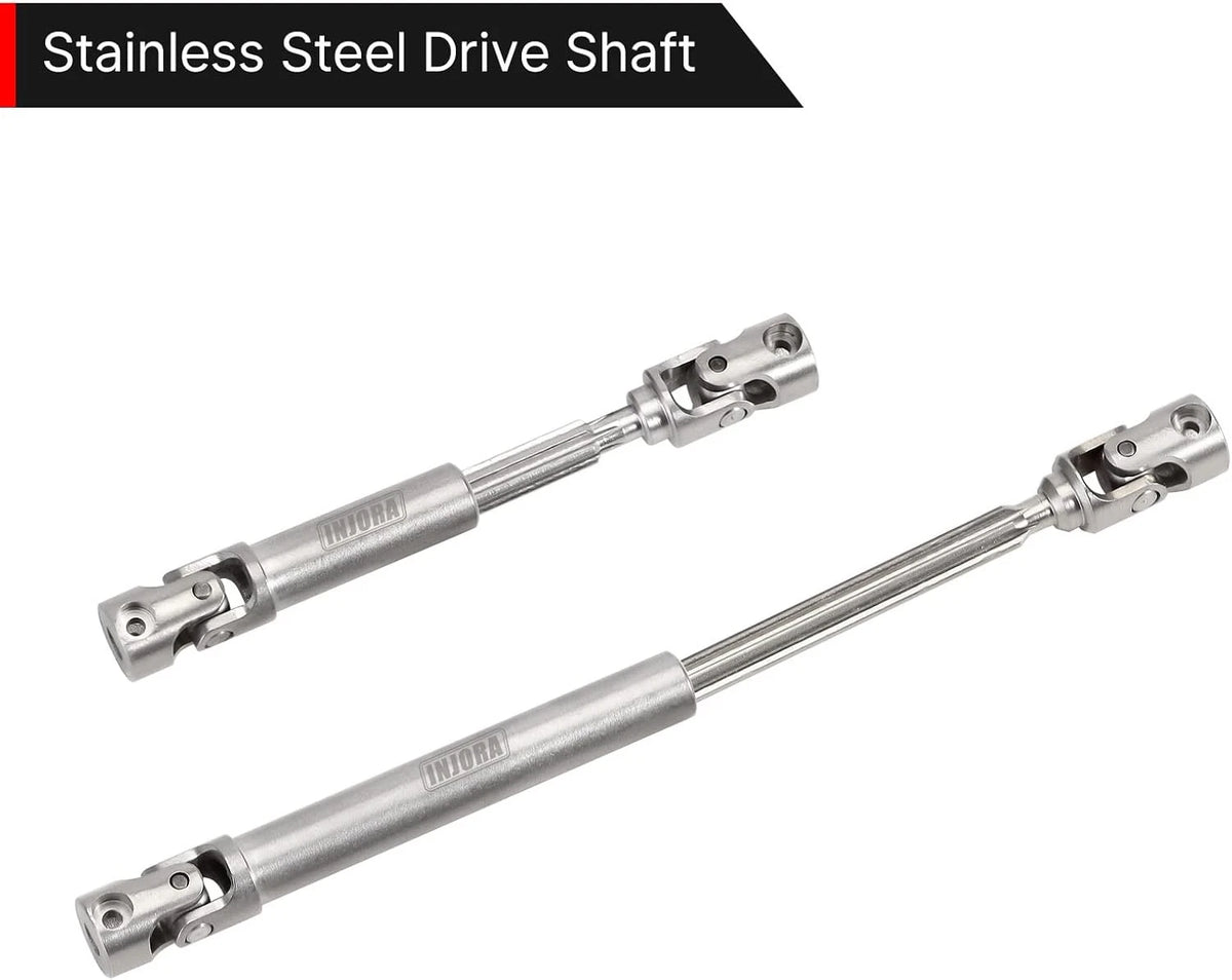 INJORA Center Drive Shaft Stainless Steel D-Shaped Hole for...