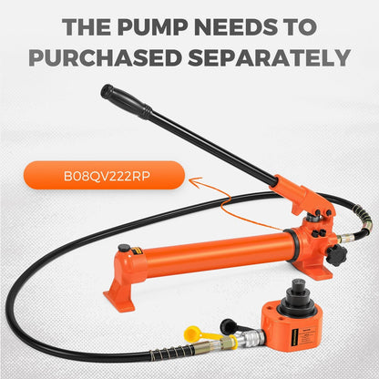 Bonvoisin Hydraulic Ram Jack 30T Low Profile Porta Power Cylinder 30T, Orange