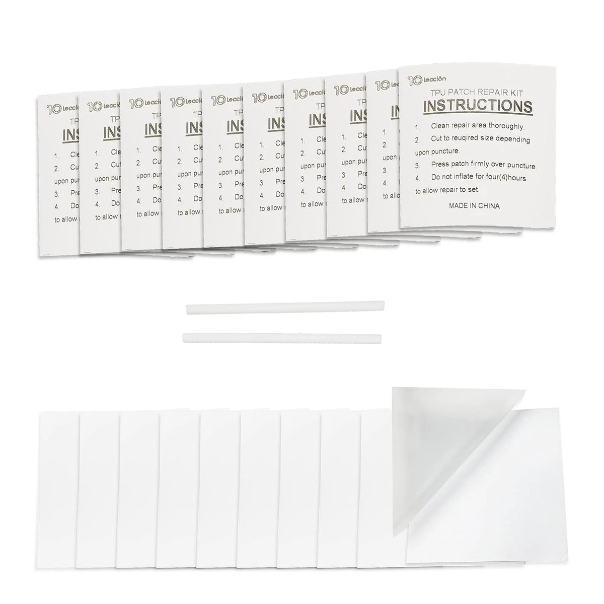 10Leccion 20 Pack of TPU Pool Patch Repair Kit for Air 20 Packs, transparent