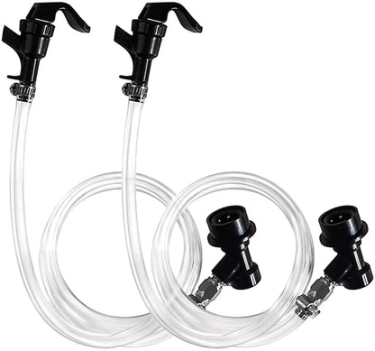 FERRODAY 3ft Ball Lock Beer Line Assembly 1 Count (Pack of 1), Transparent