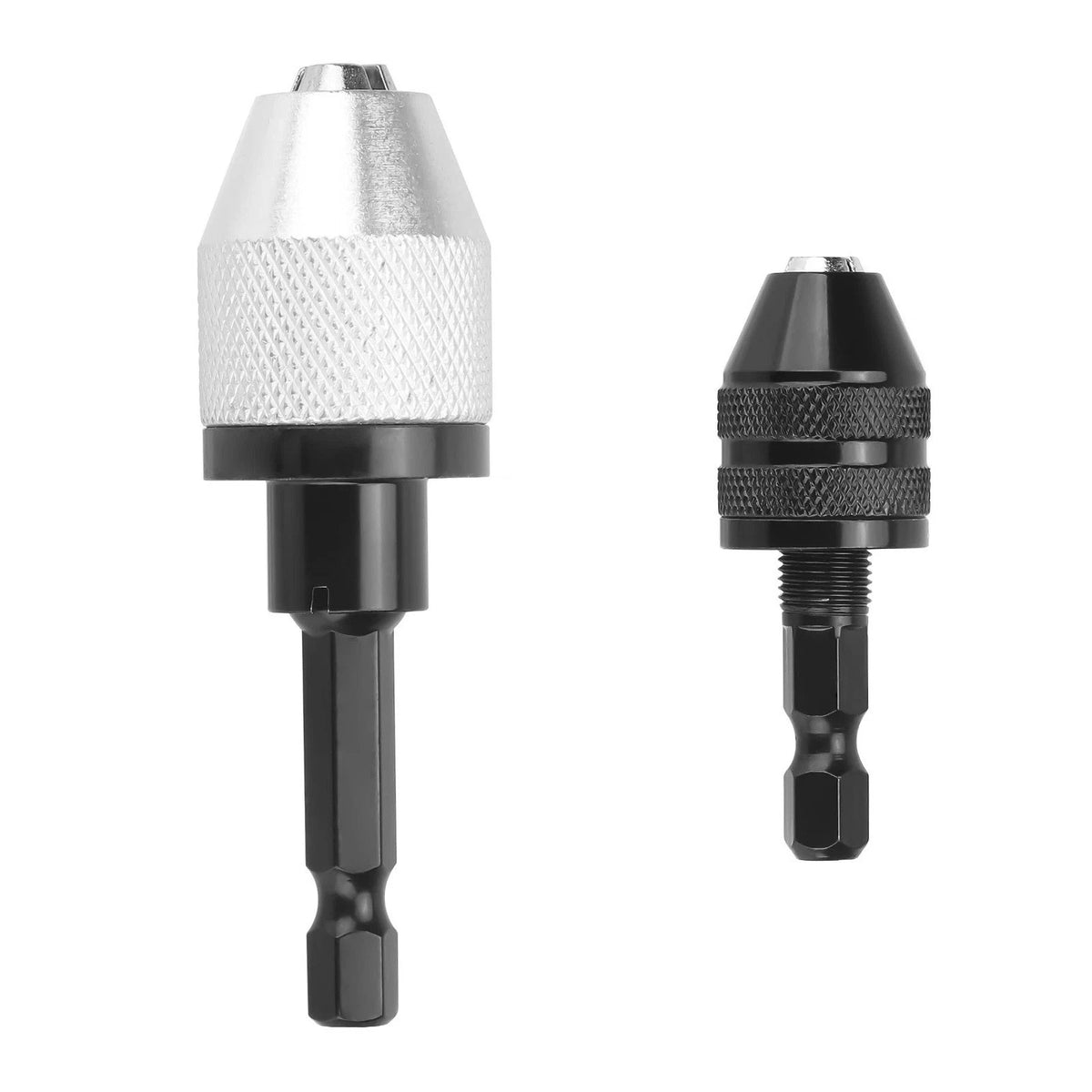 2x Keyless Drill Chuck Adapter 1/4" Hex Shank For Power Tools Maintenance Part