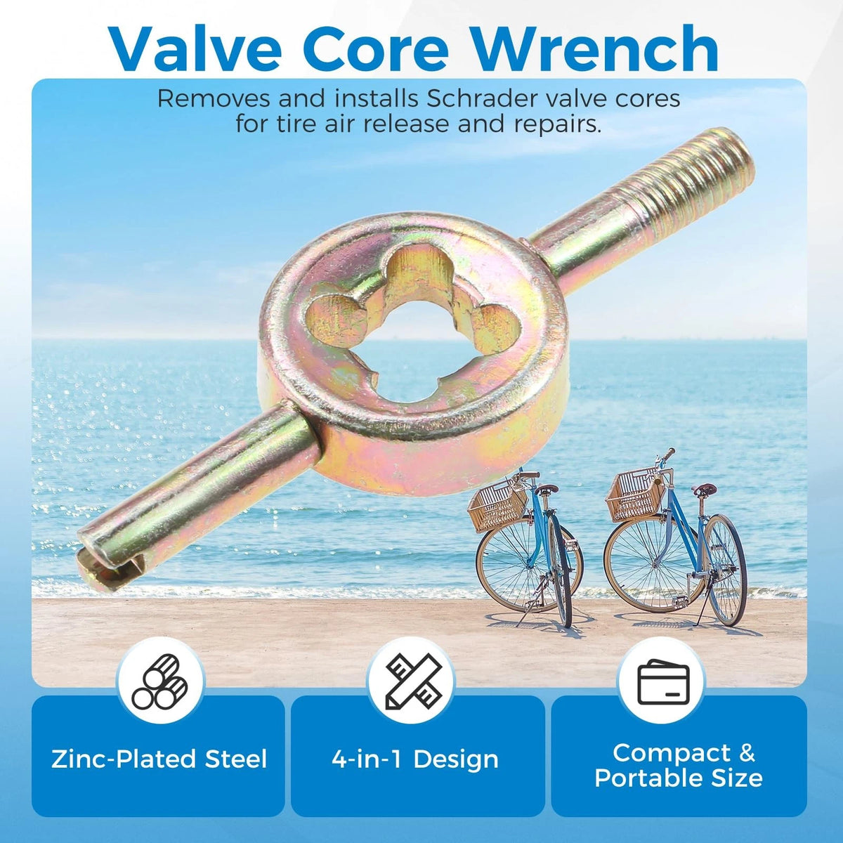 prefurina 9 Pack Bike Spoke Wrench Tool Kit, Standard, Silver/Black/Blue/Red