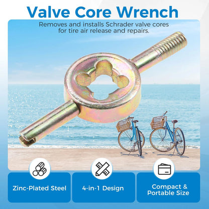 prefurina 9 Pack Bike Spoke Wrench Tool Kit, Standard, Silver/Black/Blue/Red