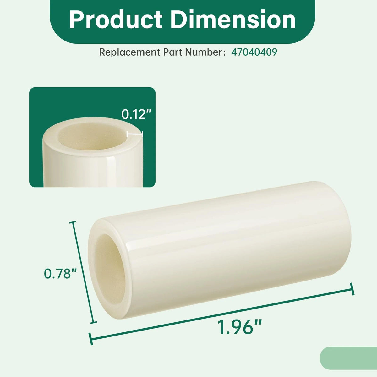 Dimakung 47040409 Ceramic Piston for General Pump, 20mm Pressure pale yellow