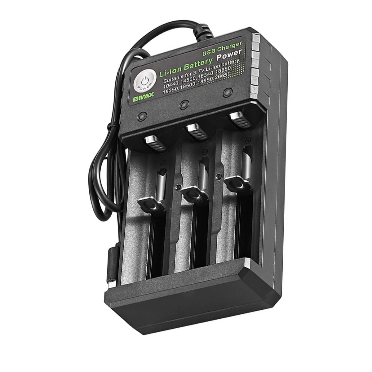 Two-Color Charging Indicator USB DC 5V 3-Slot Lithium Battery Charger Portable
