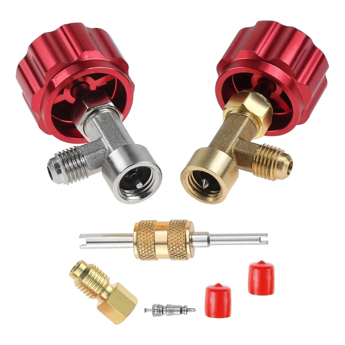 R134A Can Tap Valve Self-Sealing & Puncture Style With Adapter A/C Accessories