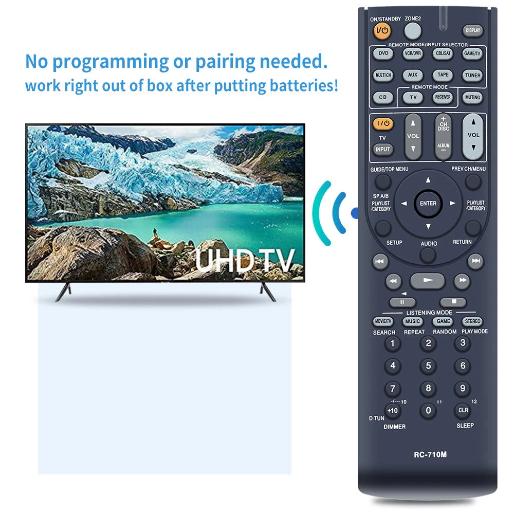 RC-710M Remote Control For Onkyo AV Receiver TX-SR606 TX-SR606S HT-S7100