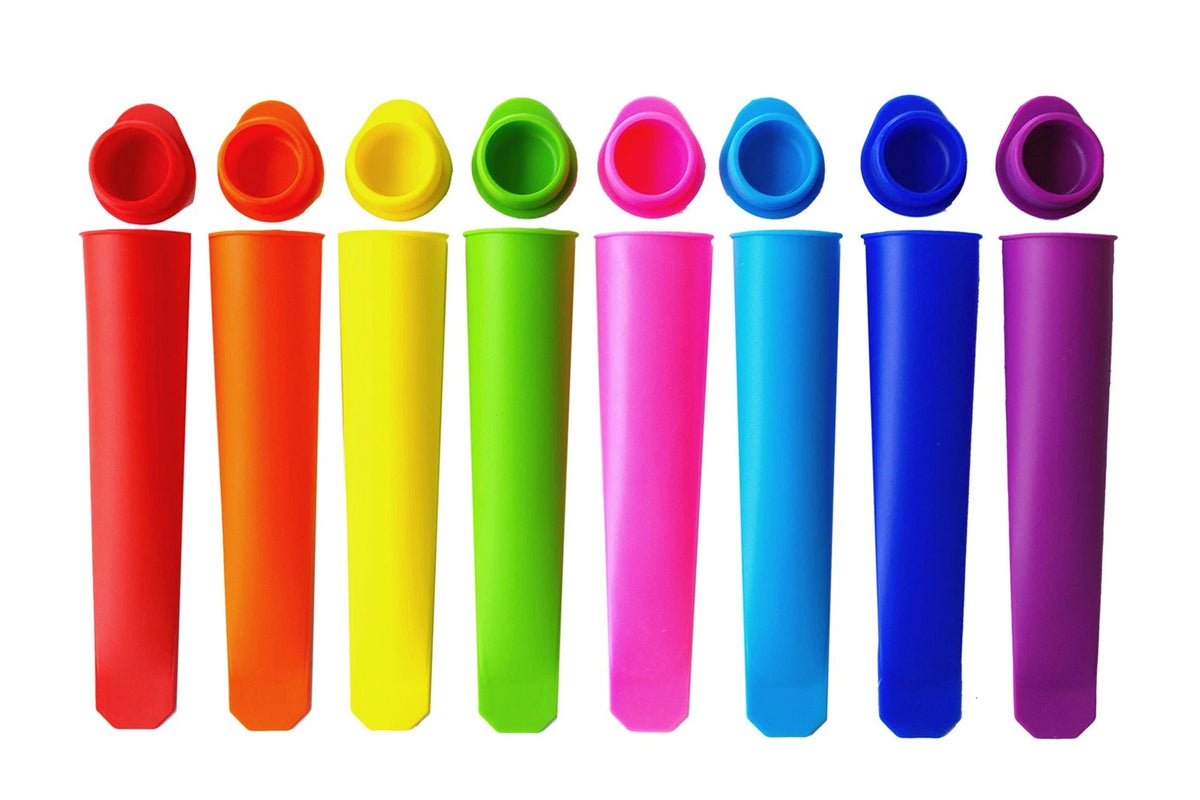 Mirenlife Silicone Ice Pop Molds,Popsicle Maker Molds,8 8 Vibrant Colors