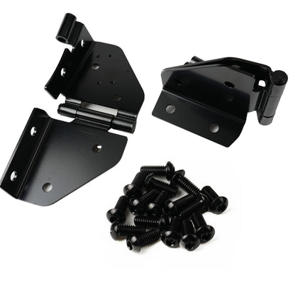 For Jeep Wrangler YJ CJ 76-95 Windshield Frame Hinges Hinge Pair Black