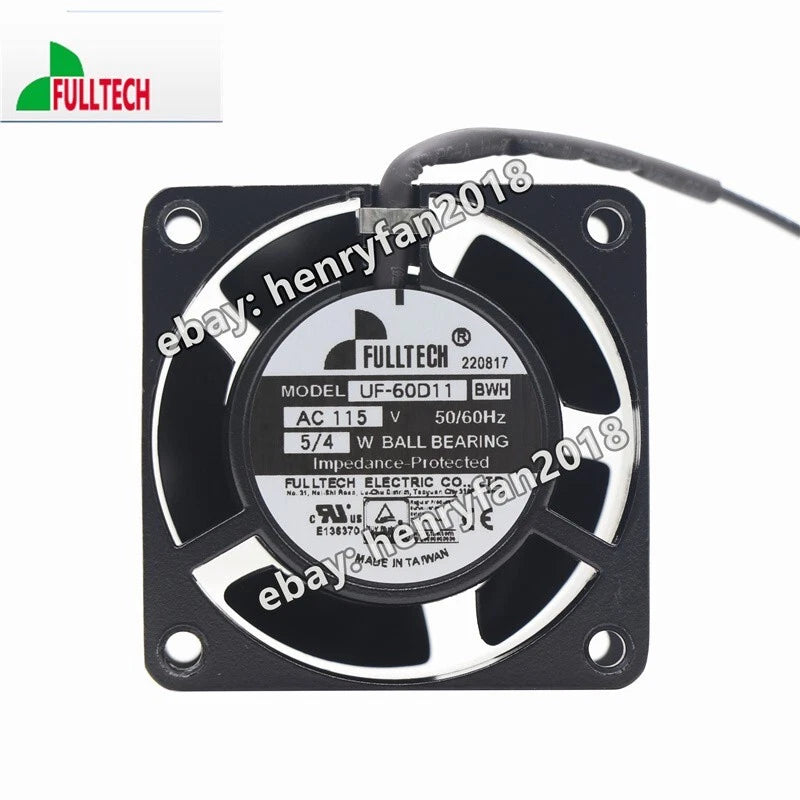 FULLTECH UF-60D11 BWH Axial Fan AC 115V 60*60*30MM 5/4W Industrial Cooling Fan