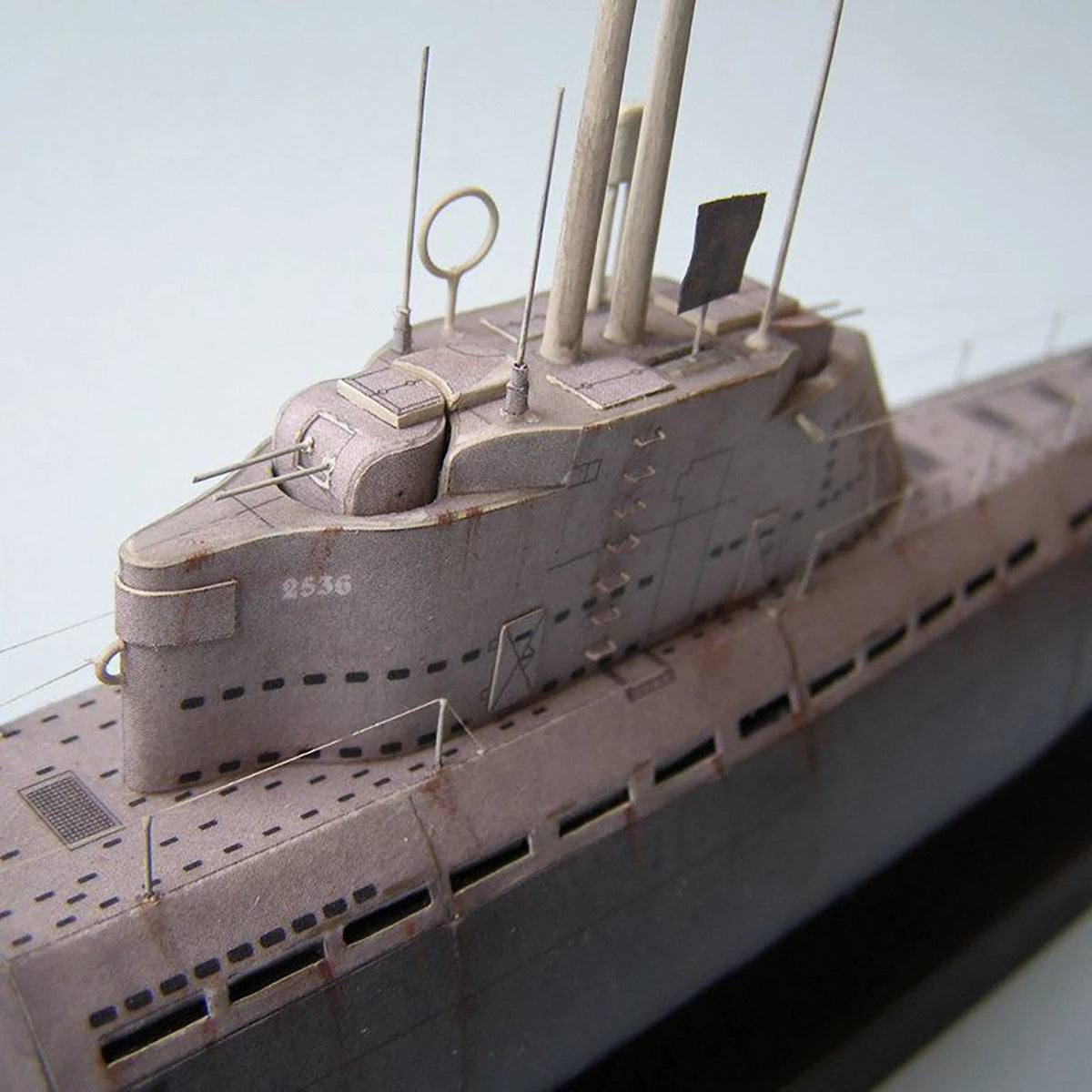 35cm 1:200 U-2536 U-boot Type XXI Submarine Paper Model Set DIY Model Kits