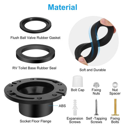Toilet Seal Flange Kit For Dometic 300 310 320 RV Series Flush Seal 385311652
