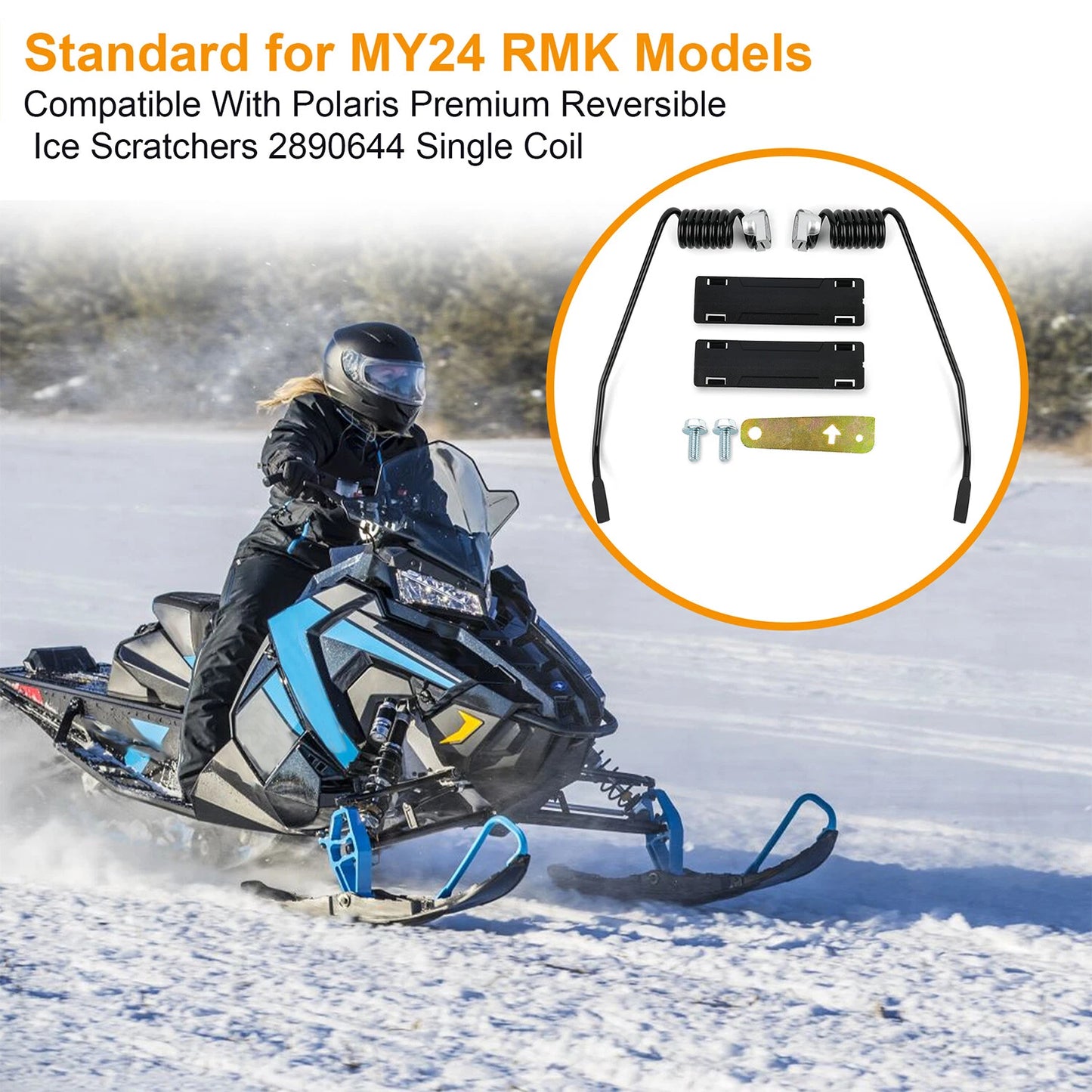 Ice Scratchers for Polaris RMK 2016-2024 Models Replaces OEM# 2890644