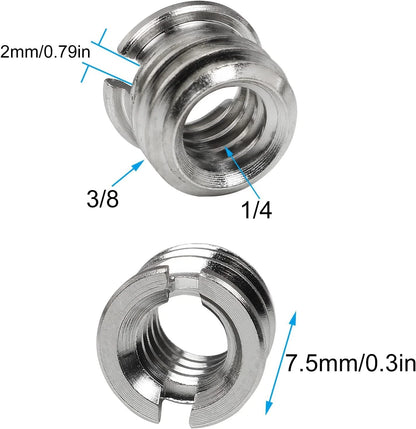 1/4"-20 Female to 3/8"-16 Male Tripod Thread Adapter LUORNG 10PCS Standard...