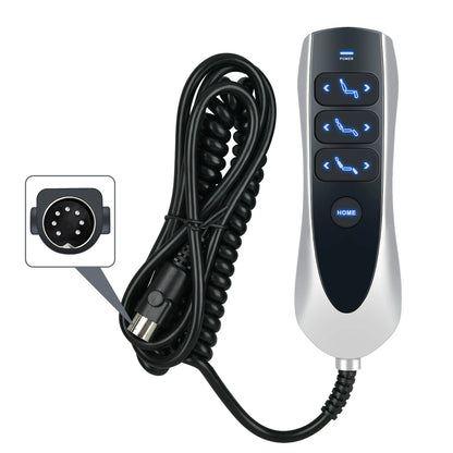 For Okin 7 Button 7 Pin Lift Chair Recliner Remote Handset with USB / Bluelight