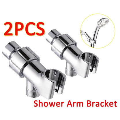 Plastic Shower Arm Bracket with 360° Swivel Joint, Easy Install, 2-Pack Sets