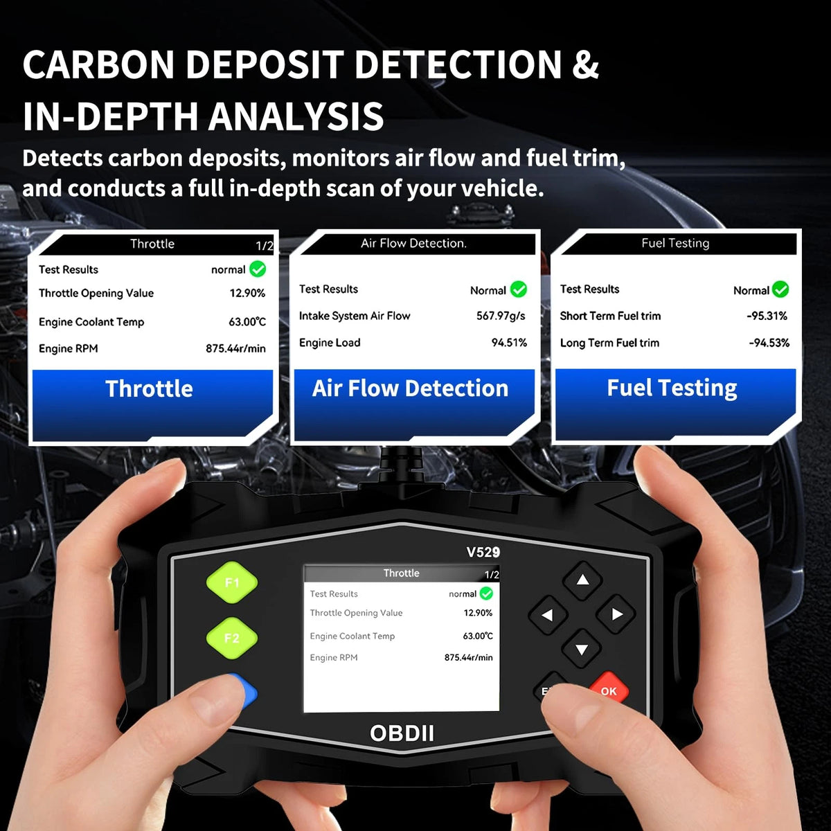 OBD2 Scanner Diagnostic Tool, Professional Mechanic Vehicle Code...