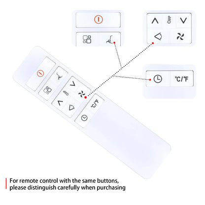 Remote Control For VAGKRI Portable Air Conditioners VA-AC04
