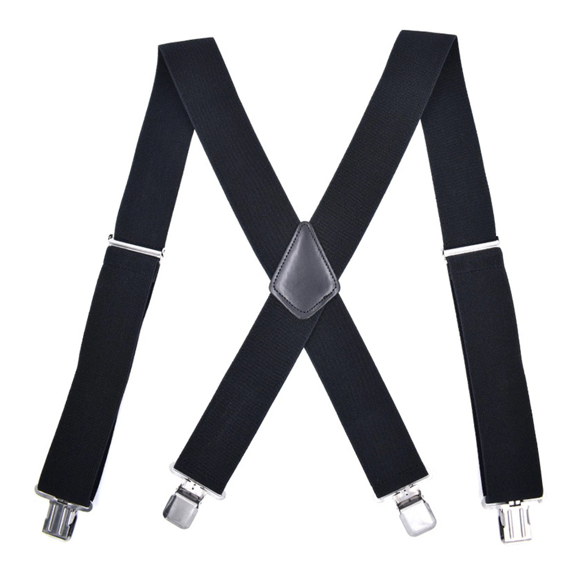 Elastic General Pants Cross Adjustable X-Type Suspender Strap Leather Crosspatch