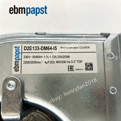 D2E133-DM64-I5 for ebmpapst AC 230V for Inverter Cabinet Centrifugal Cooling Fan