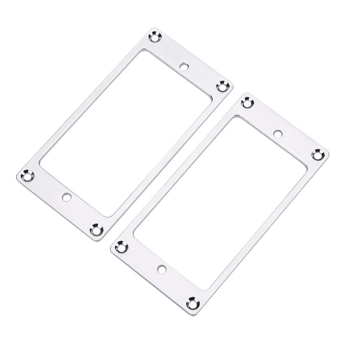 2 Pcs Silver Iron Humbucker Pickup Ring W/ Srcews For Les Paul LP Guitar Parts