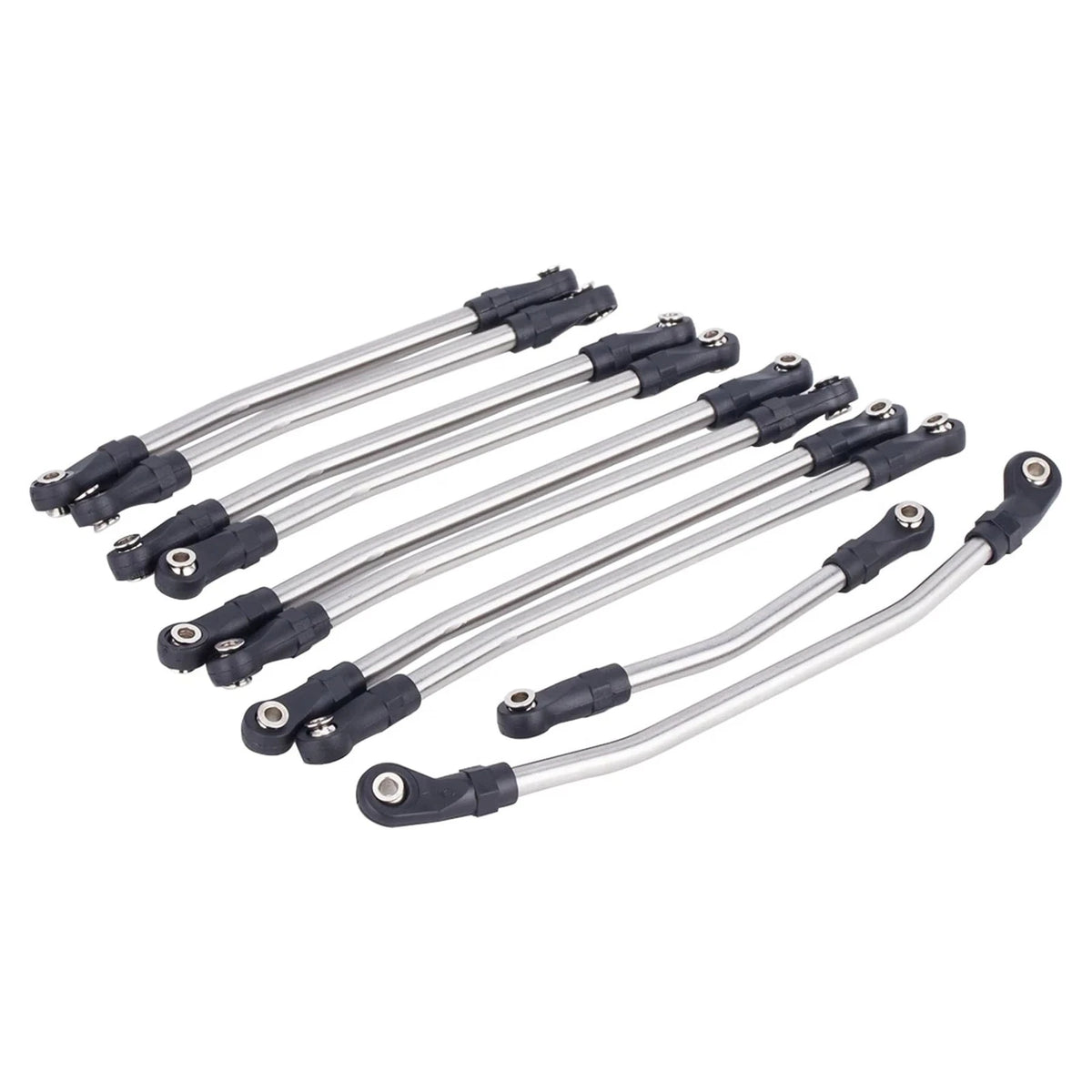 AMK 10 Pcs 313mm Wheelbase Stainless Steel Link Rod Linkage for 1/10 RC...