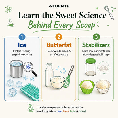 Ice Cream Science Kits for Kids, STEM Cooking Gift Kids Ages 5+ Standard