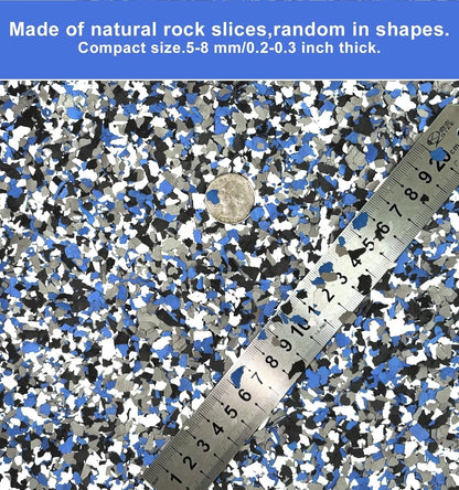 Epoxy Floor Flakes, 454g/1Lb Chips Flakes 16 Ounce (Pack of 1), Blue