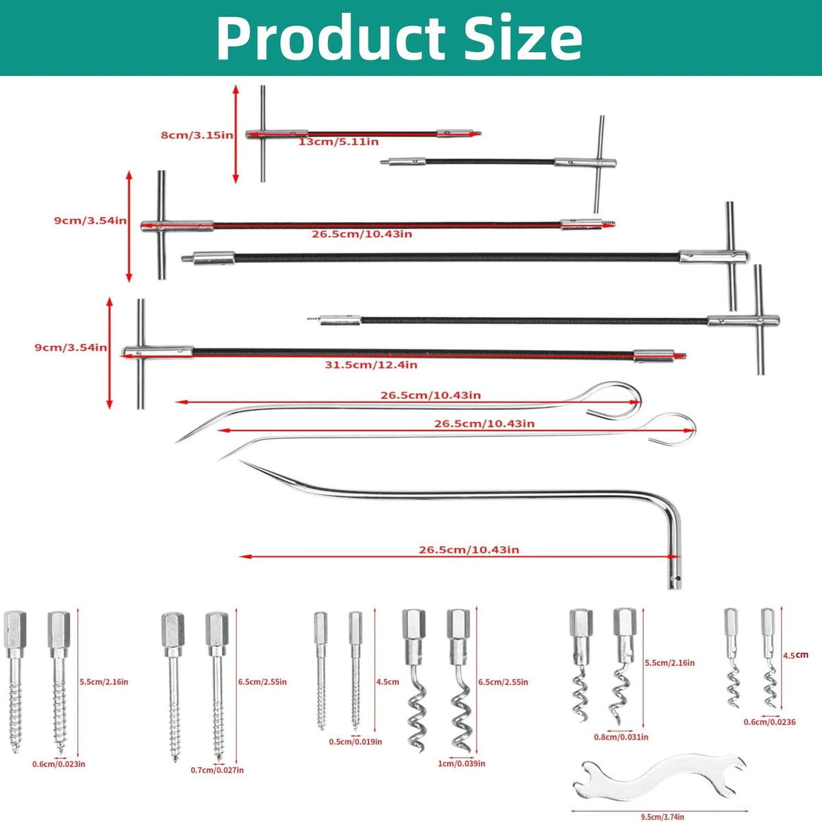 lukar 23pcs Packing Extractor, Pump Puller Set, Seal Silvery