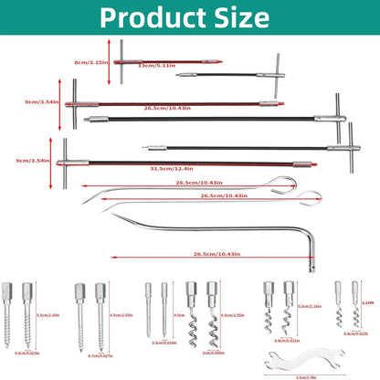 lukar 23pcs Packing Extractor, Pump Puller Set, Seal Silvery