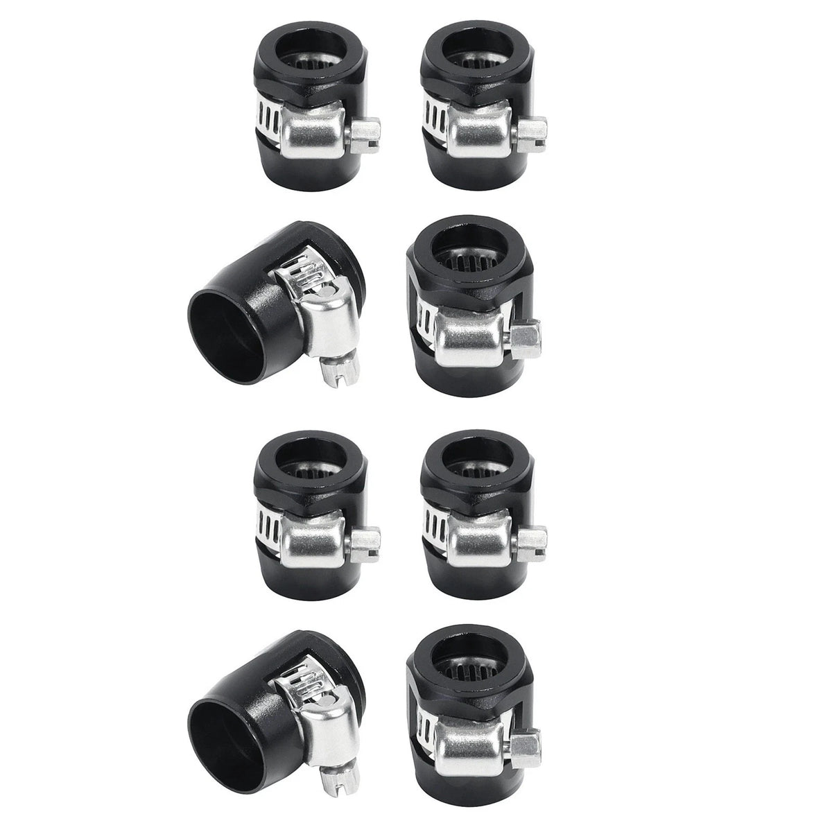 For 3/8" Hose 8Pcs AN6 Finisher Clamp Set Replacement Aluminum Professional