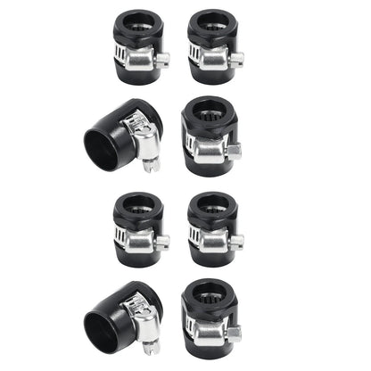 For 3/8" Hose 8Pcs AN6 Finisher Clamp Set Replacement Aluminum Professional