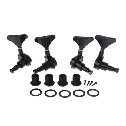Black 2L+2R 4 Acoustic Guitar String Tuning Pegs Closed Gear Machine Heads E