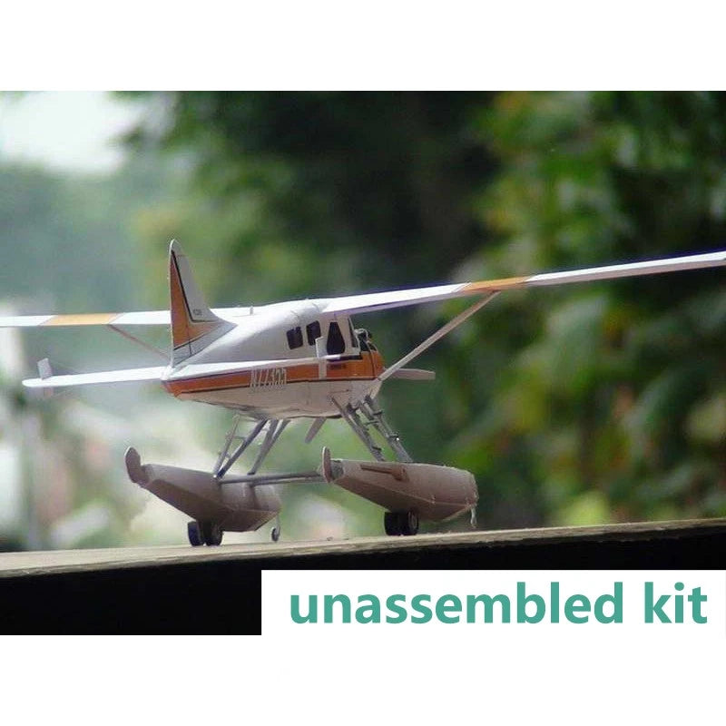 1:32 Paper DHC-2 Beaver Float Seaplane 3D Plane Aircraft Unassembled Kirt Gift