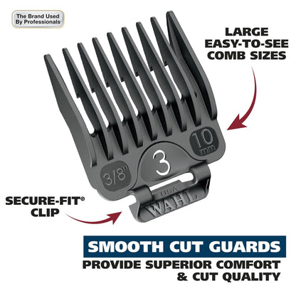 Wahl USA Chrome Pro Corded Clipper Complete Haircutting 24 Piece Set, Silver