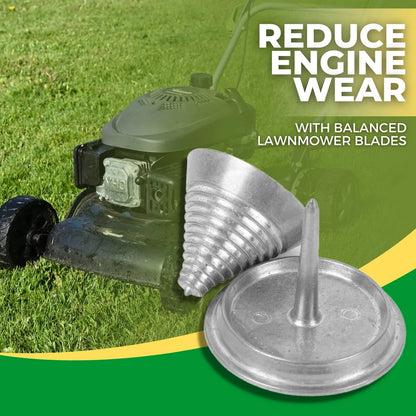 TonGass (2-Pack Metal Precision Blade Balancers for Lawn Mower 2pk, Silver