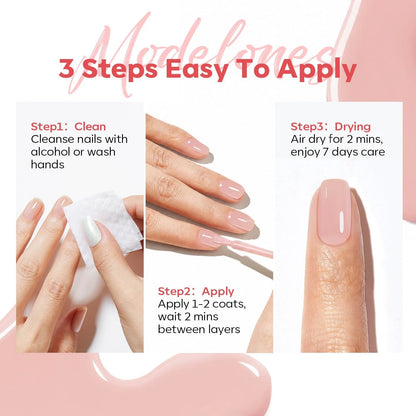 modelones Nail Strengthener and Growth 0.34 Fl Oz (Pack of 1), A1-Peachy Pink